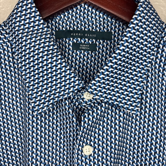 Perry Ellis Short Sleeve Men Shirt Size L - Picture 3 of 7